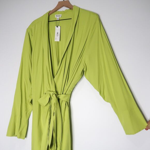 The Drop Paige Desorbo Womens Wrap Dress Plus Size 3X Lime Green Office Minimal‎ - Picture 7 of 11